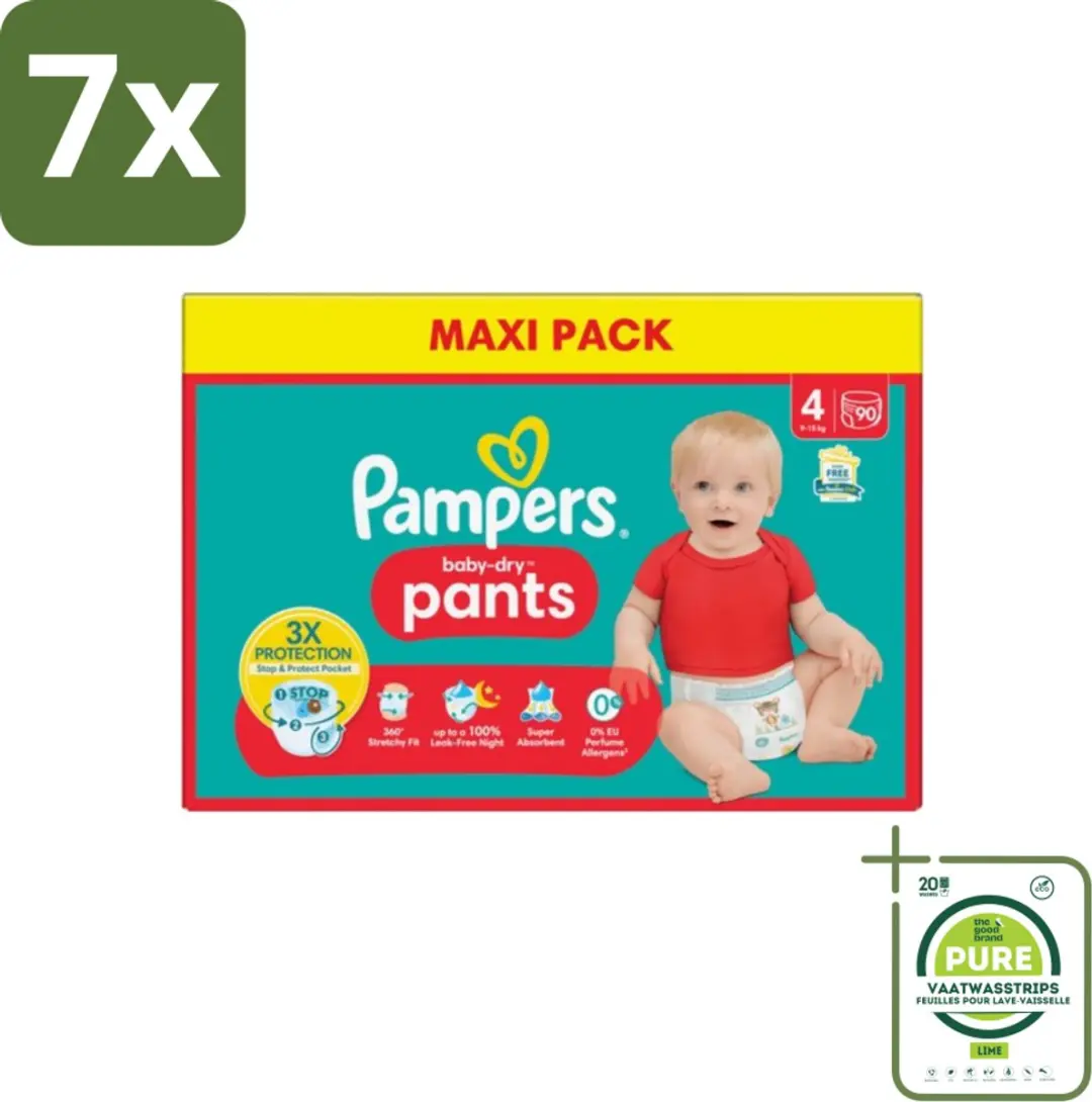 Pampers Baby-Dry Pants Maat 4 - 63 Stuks (7x9)