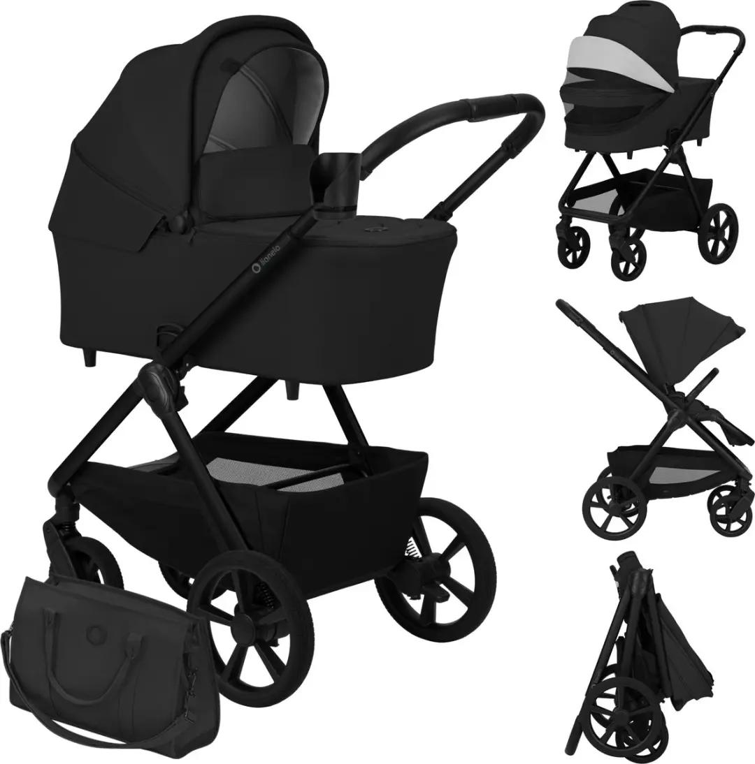 Lionelo Carmine 2-in-1 Kinderwagen Reiswieg & Wandelwagen - GravelTech Wielen - Bruin