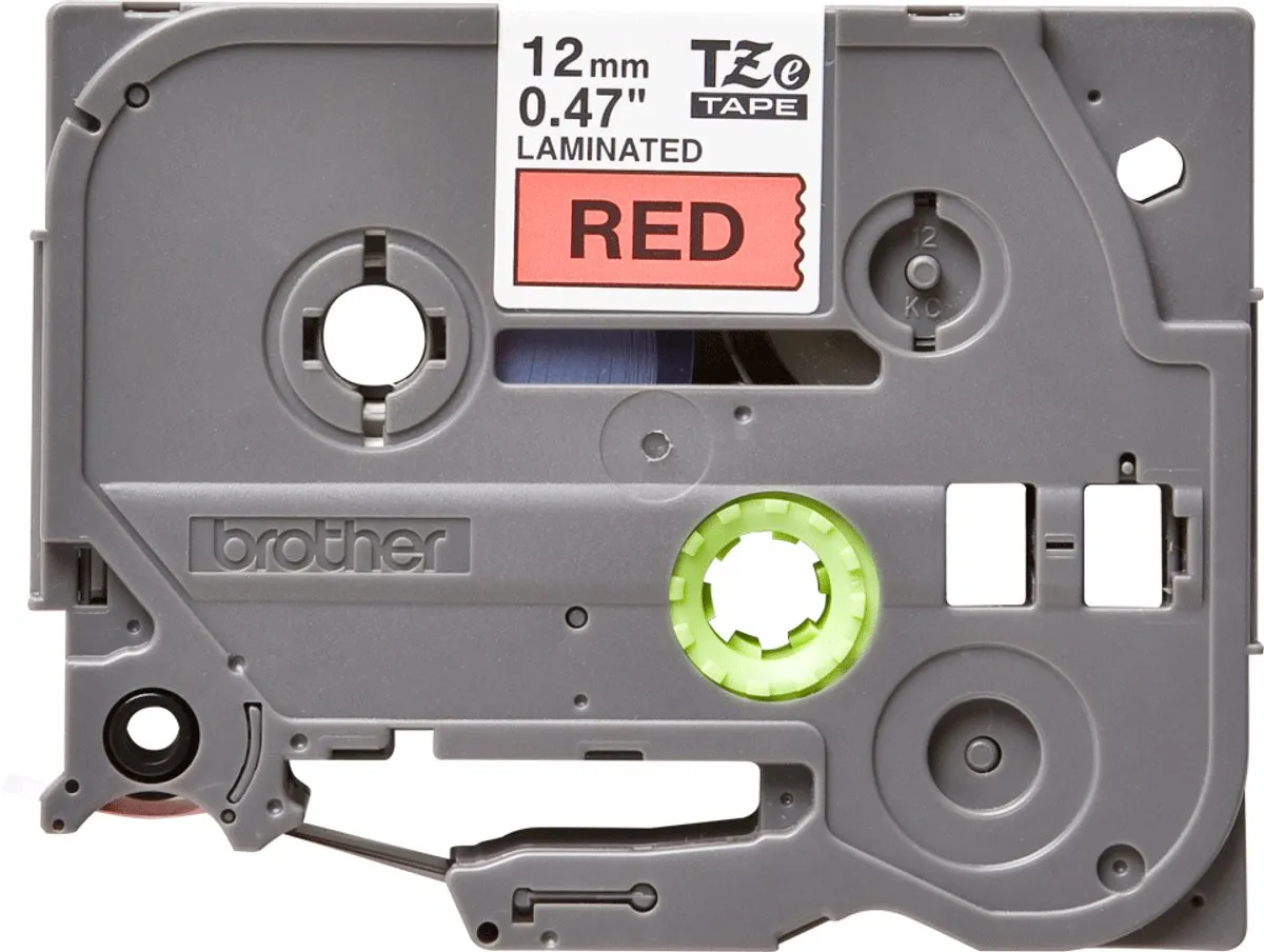 Brother TZe431 Labelband 12mm - 8m - Rood/Zwart