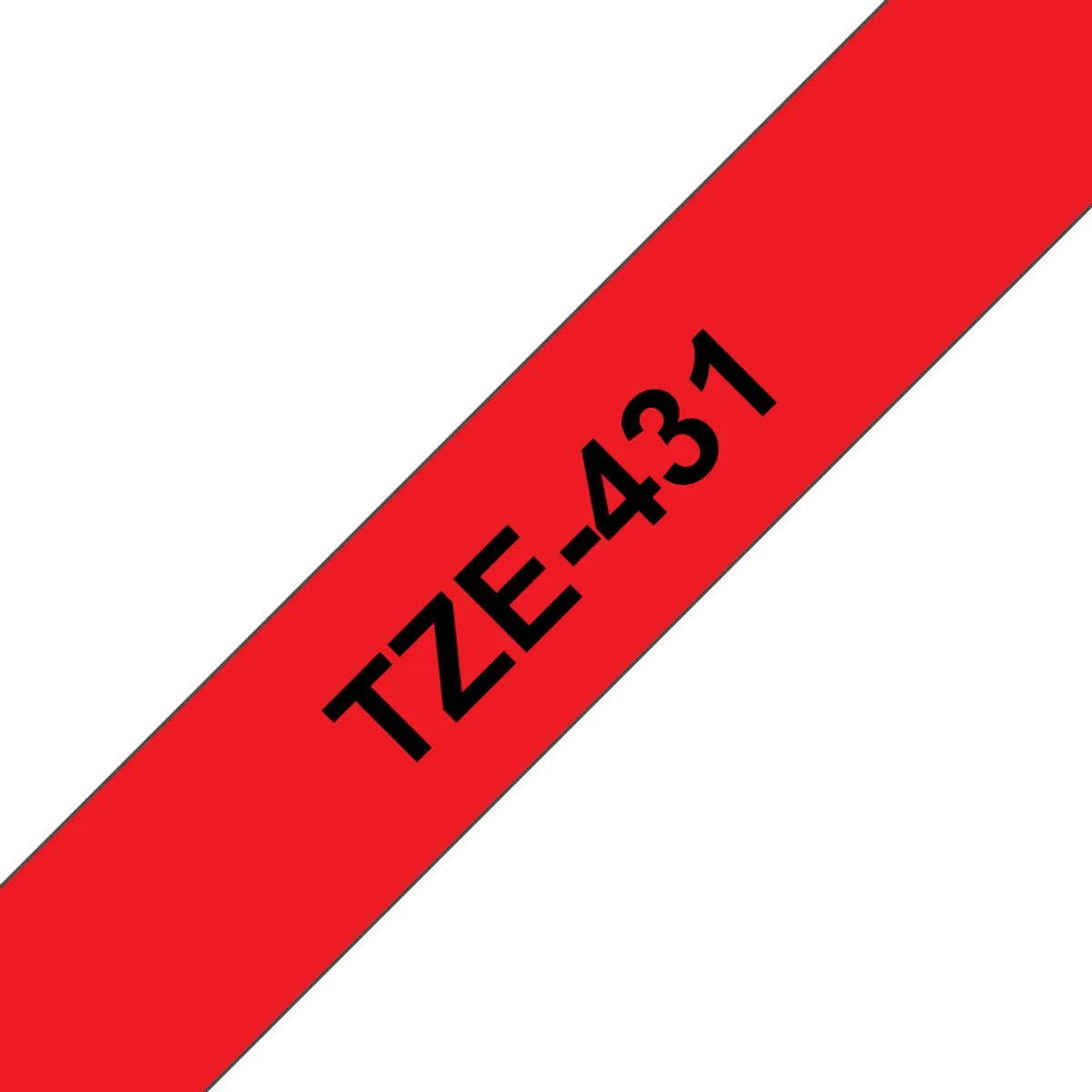 Brother TZe431 Labelband 12mm - 8m - Rood/Zwart - afbeelding 6 van 6