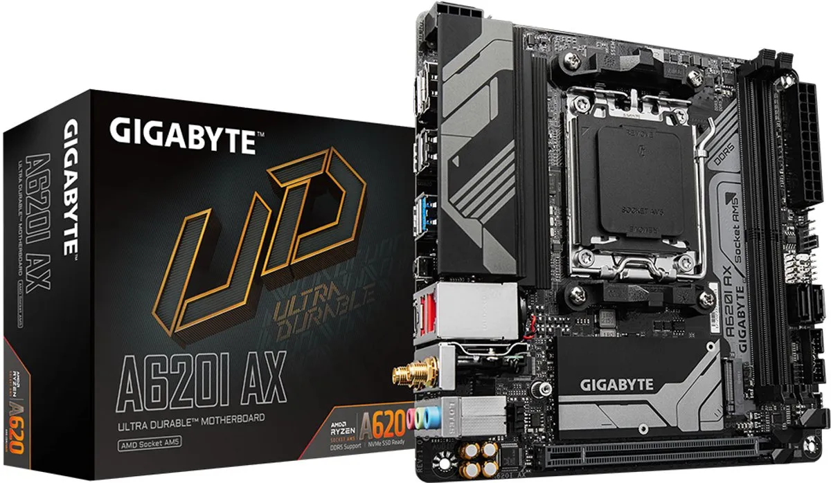 Gigabyte A620I AX Moederbord - AM5 mini ITX