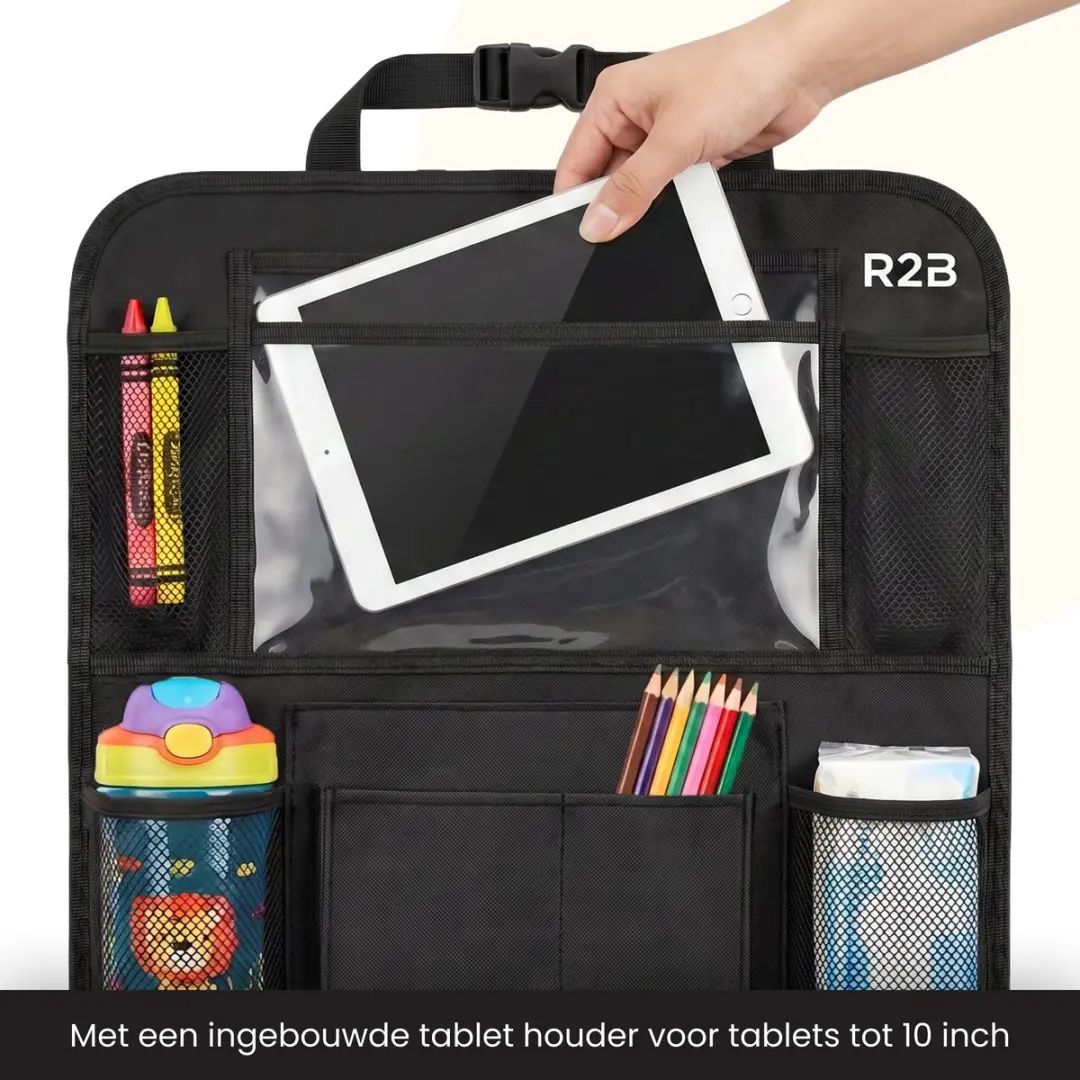 R2B Auto Organizer Autostoel - 2 Stuks - 8 Opbergvakken