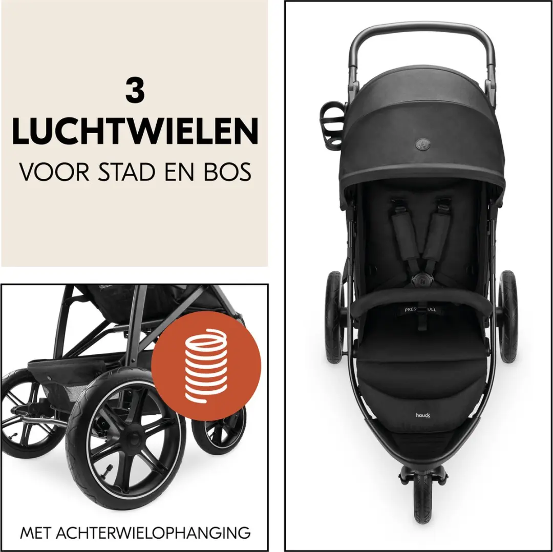 Hauck Rapid 3 Air Buggy - Luchtwielen - Black - afbeelding 6 van 6