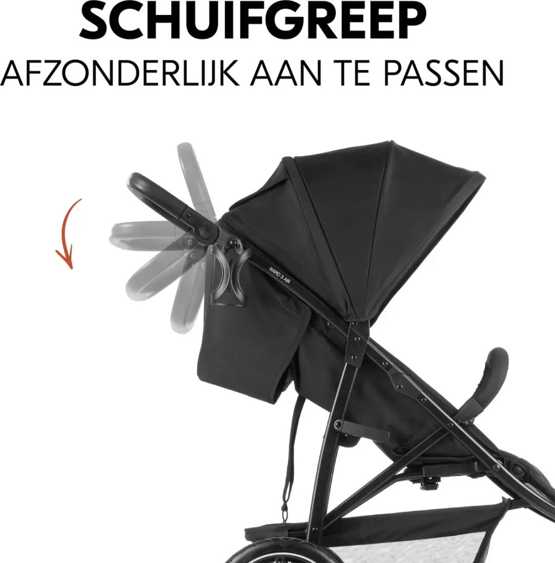 Hauck Rapid 3 Air Buggy - Luchtwielen - Black