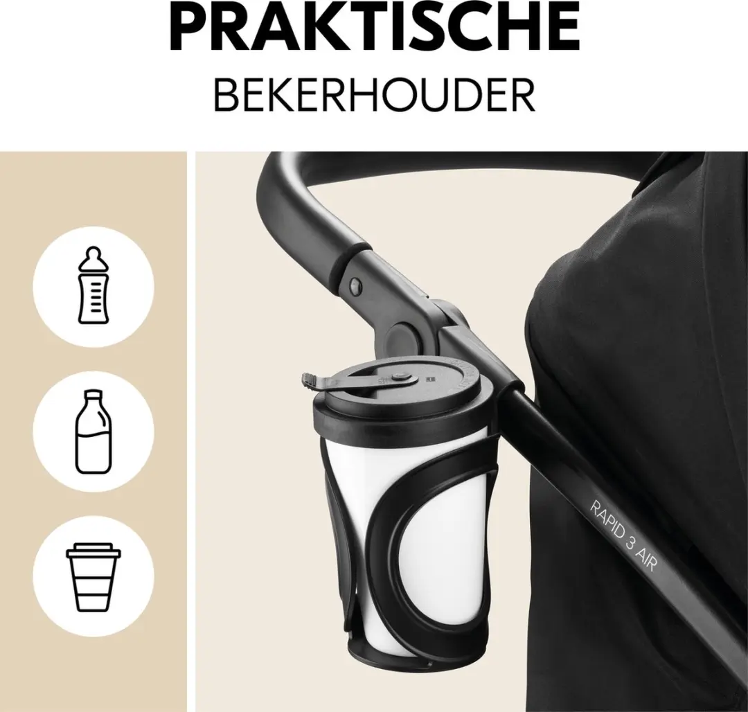 Hauck Rapid 3 Air Buggy - Luchtwielen - Black