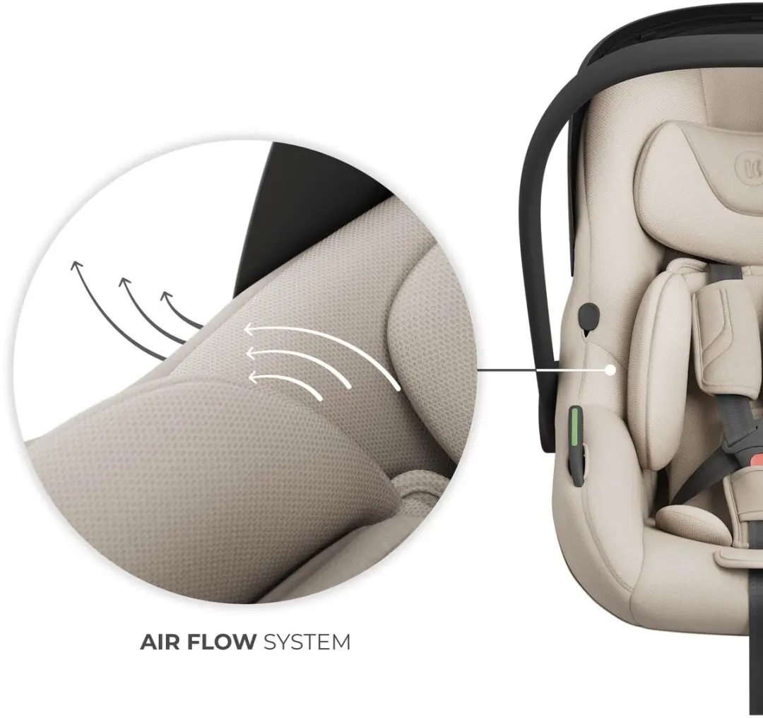 KinderKraft I-LITE Autostoel met ENDURA SAFE FX Isofix-Basis - 40-87 cm - Beige