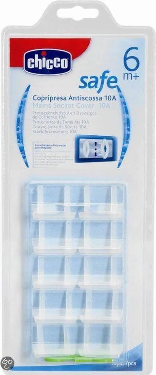 Chicco Stopcontactbeschermers met sleuteltjes - 10 Stuks - Wit