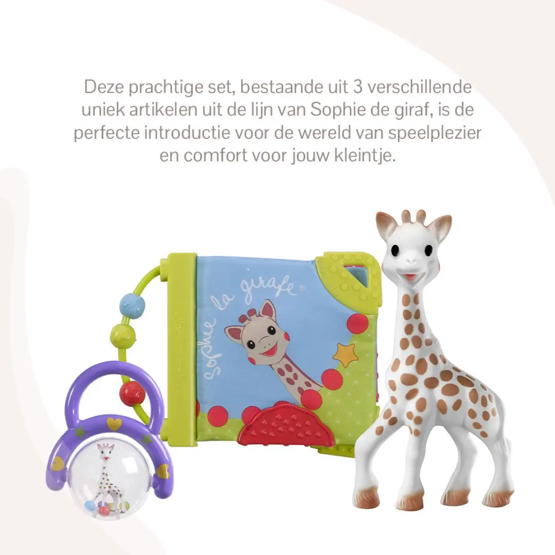 Sophie de Giraf Geboortecadeau - 3-delig Set - Meerkleurig