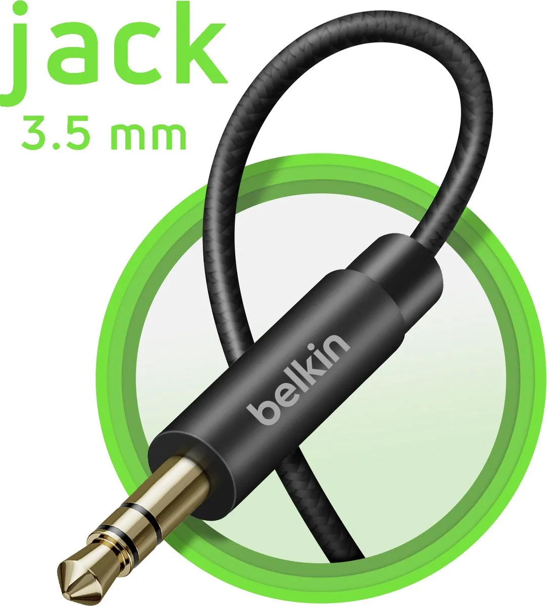 Belkin MIXIT Metallic 3.5mm AUX-kabel - Zwart - afbeelding 6 van 6