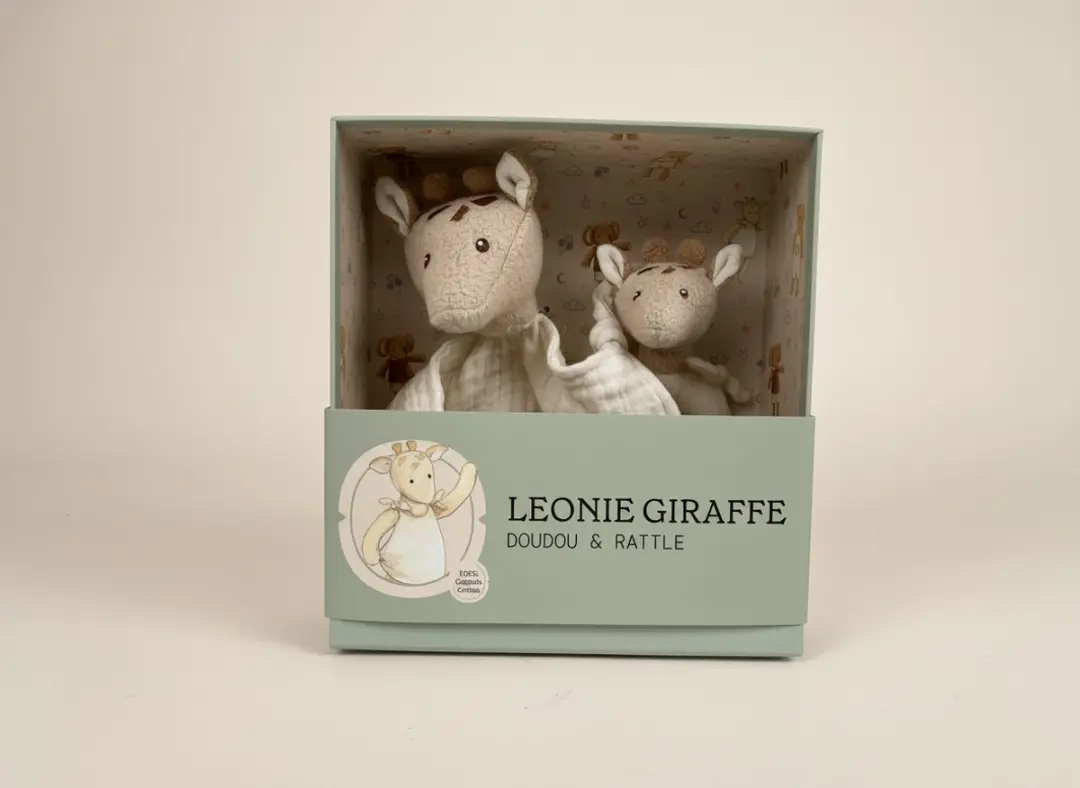 Egmont Giraf Leonie Knuffeldoekje Beige - Rammelaar