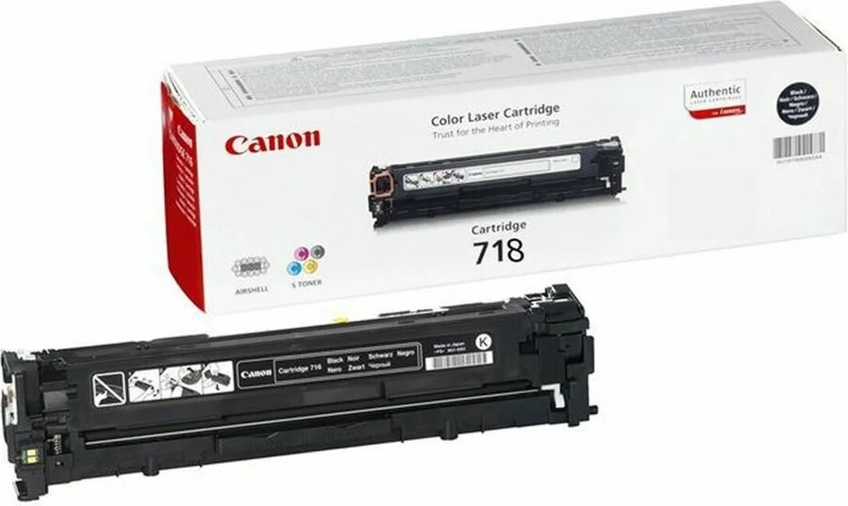 Canon 718 Tonercartridge - 50061526 - 2900 Pagina's - Zwart