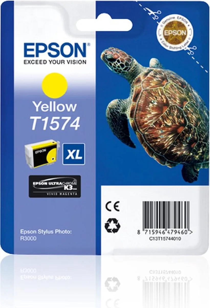 Epson T1574 Geel Inktcartridge C13T15744010