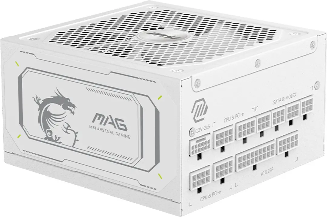 MSI MAG A1000GL PCIE5 WHITE power supply unit 1000 W 24-pin ATX ATX Wit