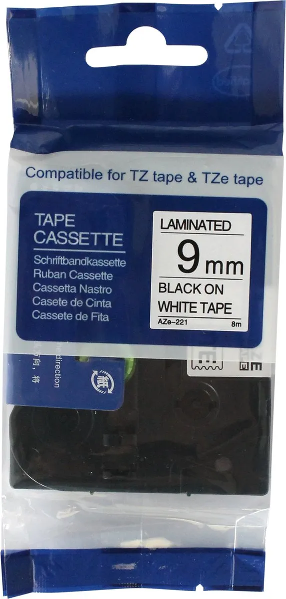 Brother Ril Bro.tape Wit-zw 9mm-221