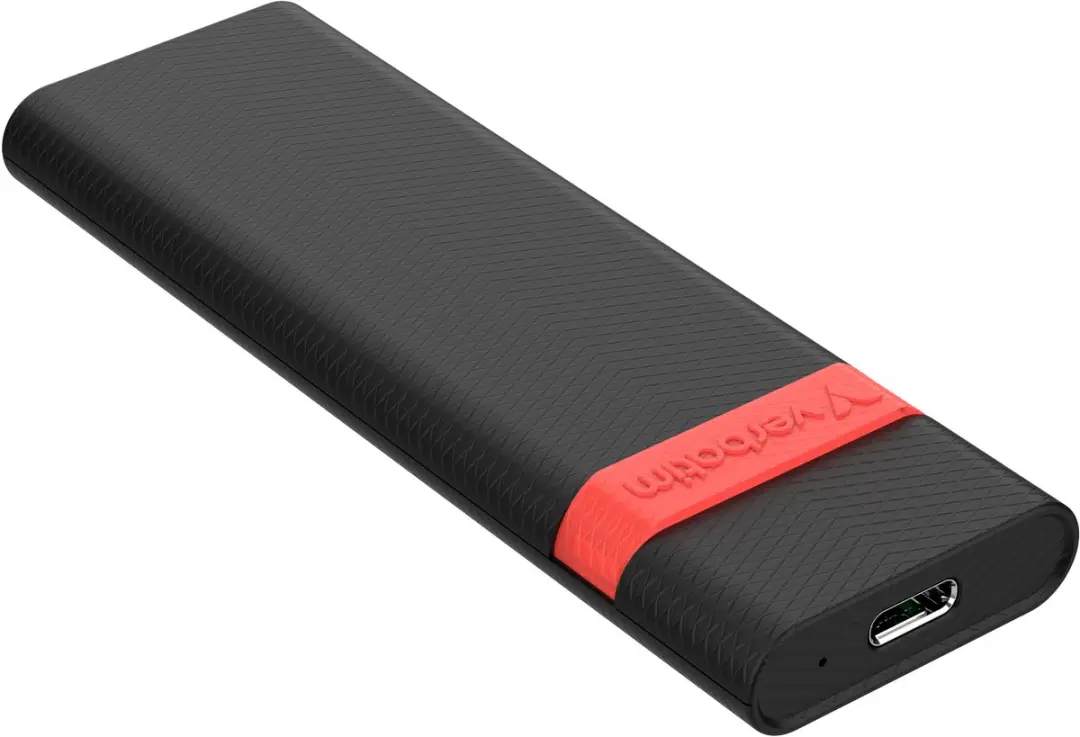 Verbatim 32261 M.2 NVMe SSD Enclosure Kit USB 3.2 Gen 2 - Zwart/Rood