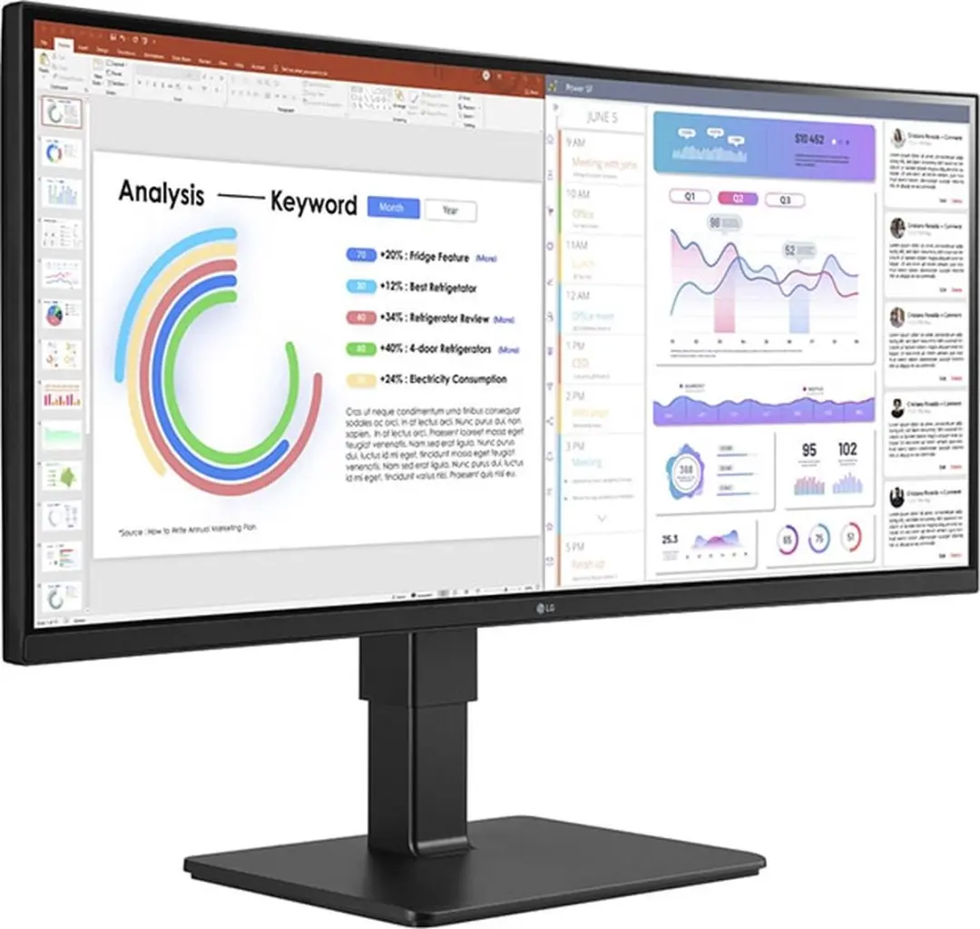 LG 34BQ77QC-B Ultrawide Monitor 34 Inch - QHD - USB-C 90W - Zwart