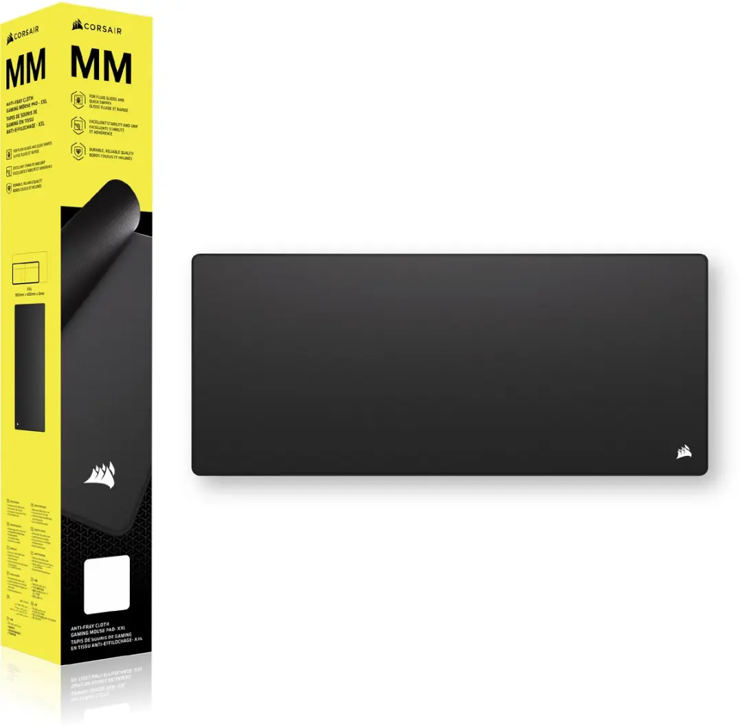 Corsair MM Anti-Fray Cloth Gaming Muismat XXL 930x400mm - Zwart