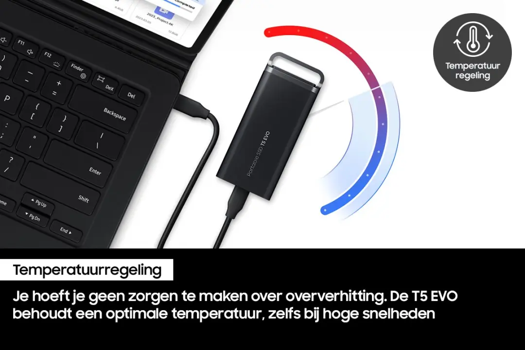 Samsung Portable T5 EVO MU-PH8T0S/EU Externe SSD 8TB - Zwart