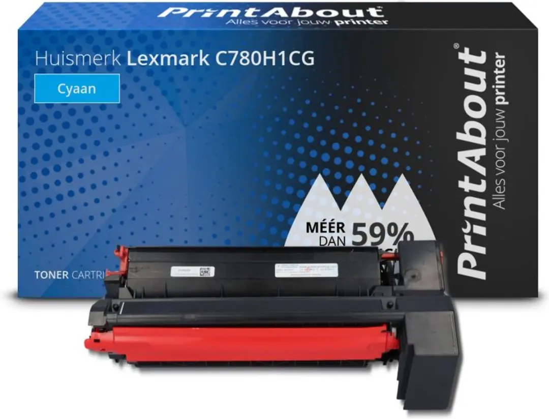 PrintAbout Lexmark C780H1CG-PA Toner Cyaan - 11.000 pagina's