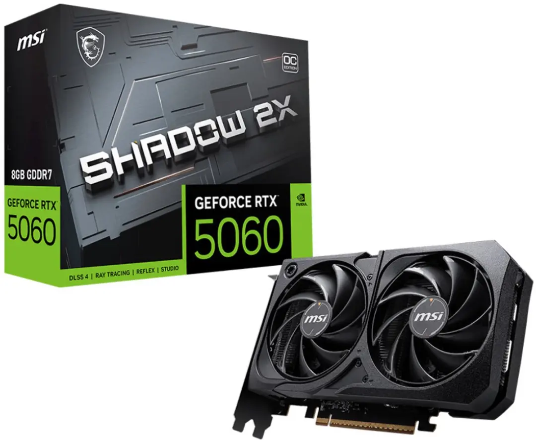 MSI GeForce RTX 5060 8G SHADOW 2X OC Videokaart