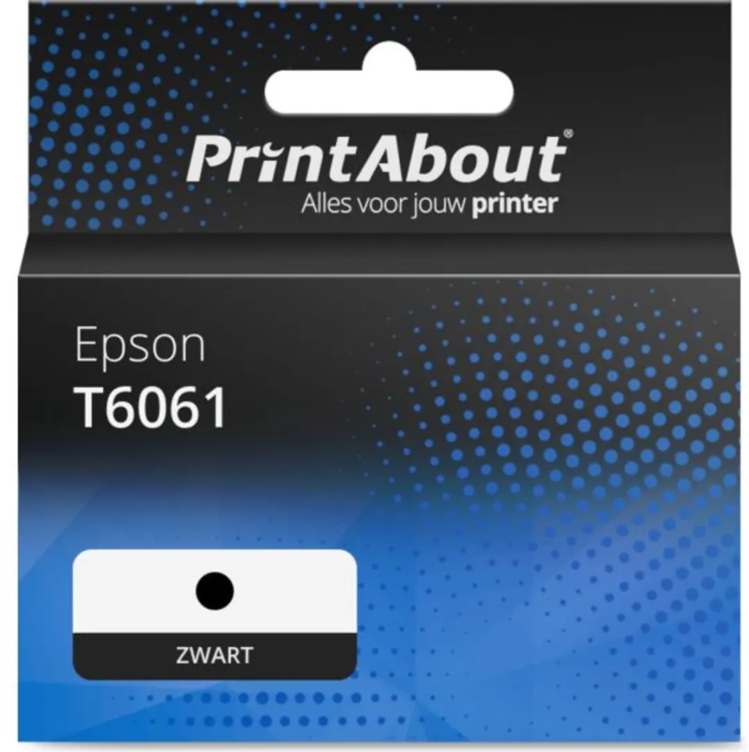 PrintAbout T6061 Inktcartridge Zwart - Hoge capaciteit 220ml