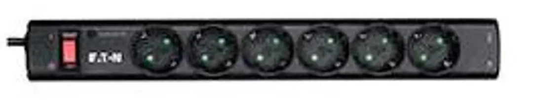 Eaton PS6TD Overspanningsbeveiliging 6x - 220-250V - 1m - Zwart/Wit