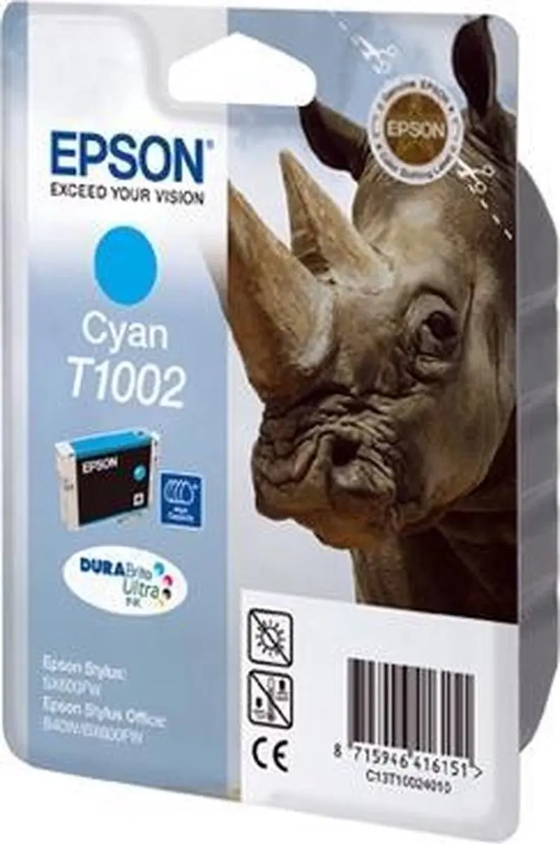 Epson T1002 C13T10024020 Cyaan Inktcartridge - 11.1ml