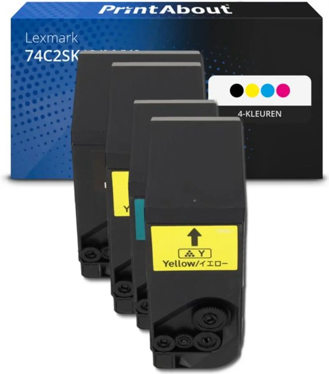 PrintAbout Lexmark 74C2SK/C/M/Y0 Toner 4-kleuren