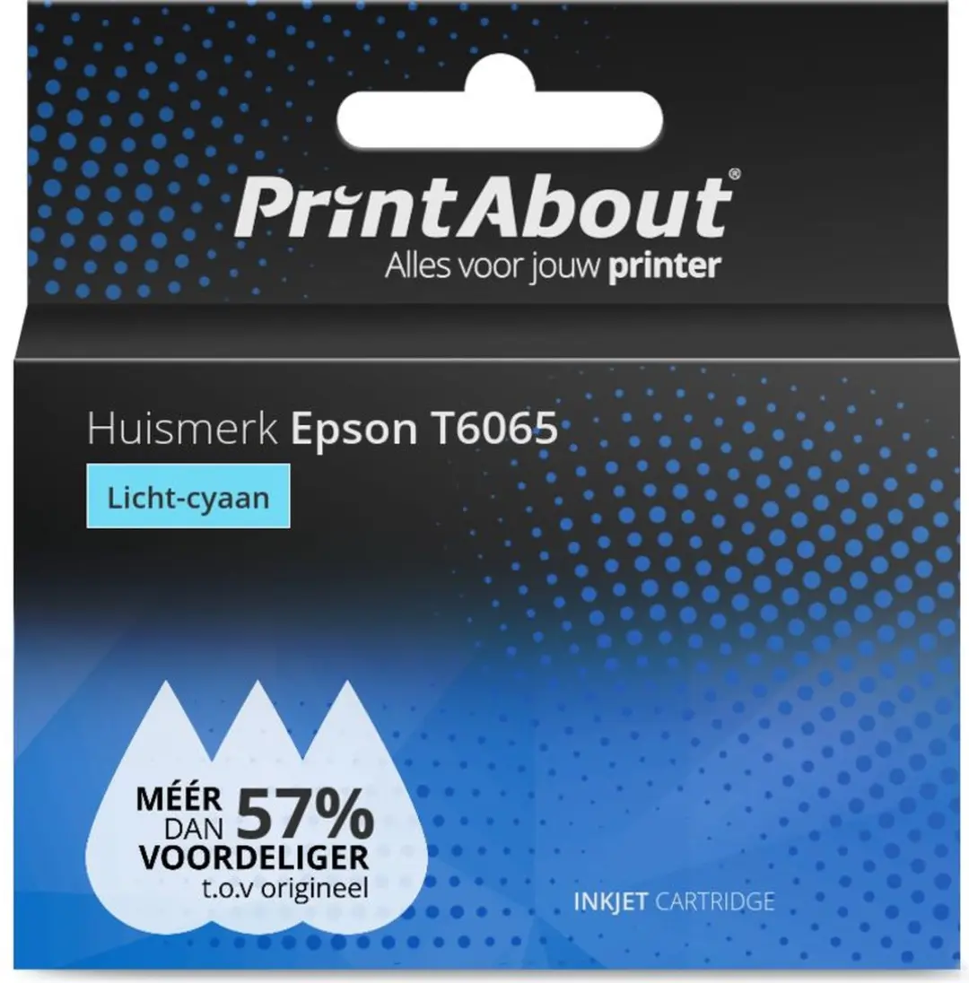 PrintAbout Epson T6065-PA Inktcartridge Licht-cyaan XL - 220ml