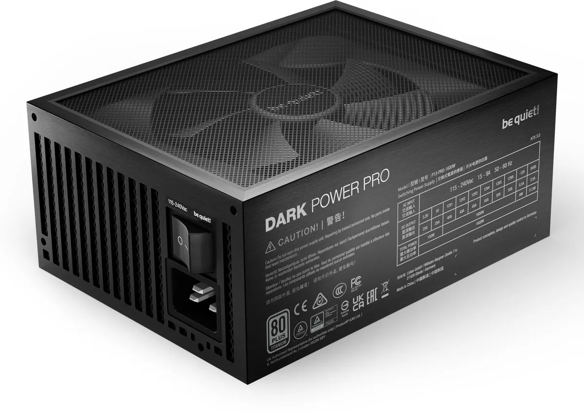 BeQuiet Dark Power Pro 13 | 1600W PC-netvoeding 1600 W 80 Plus Titanium
