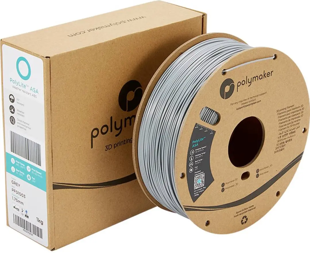 Polymaker PolyLite ASA Filament 1.75mm 1000g - Grijs