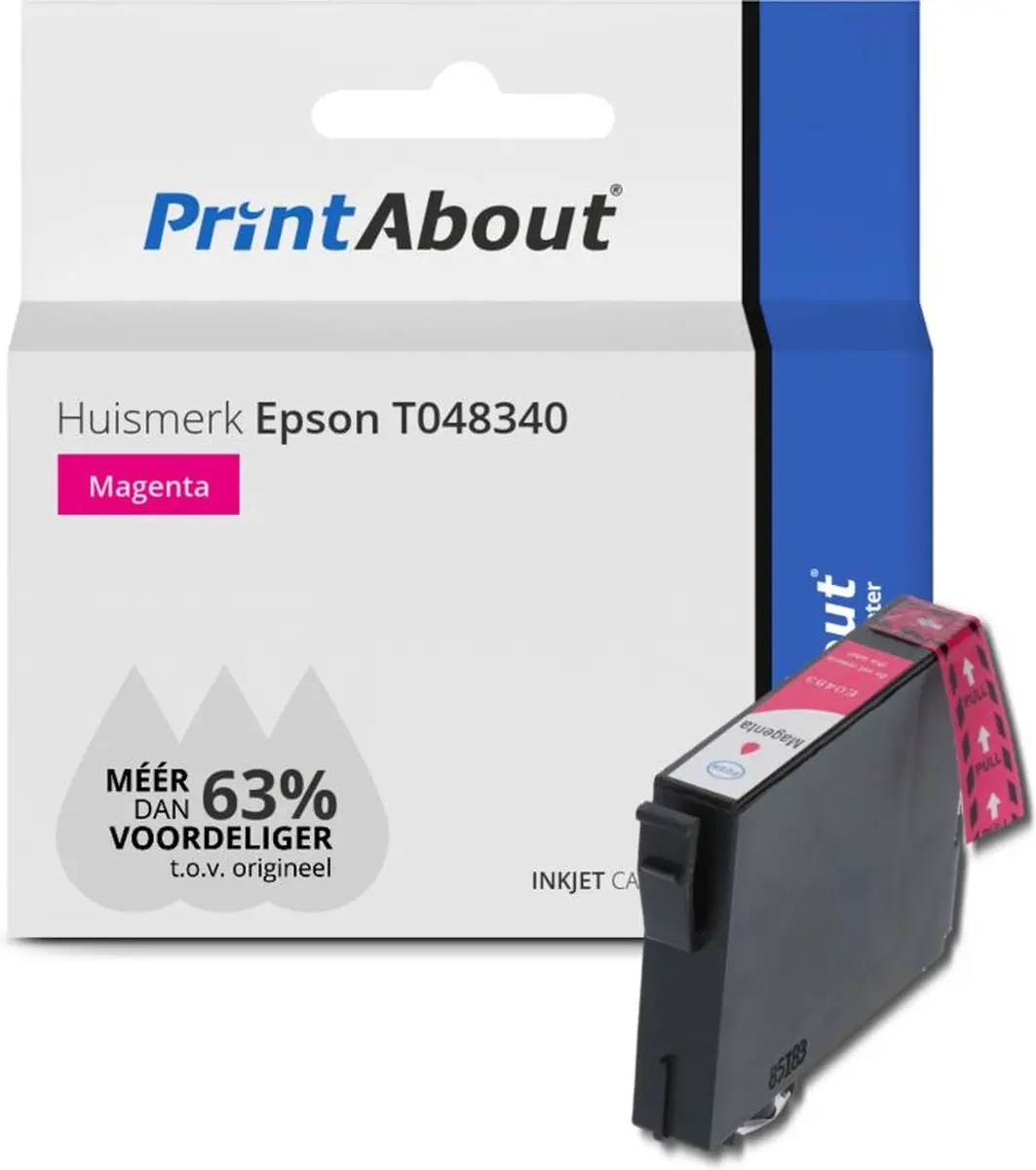 PrintAbout T048 C13T048340 Magenta Inktcartridge