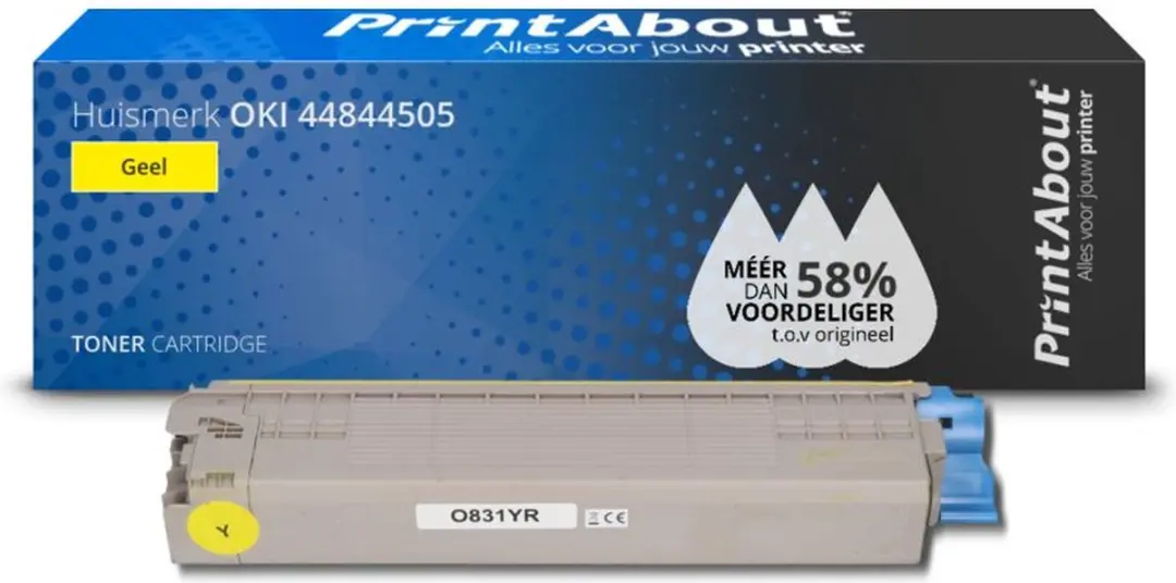 PrintAbout OKI 44844505-PA Toner Geel - 11.000 pagina's
