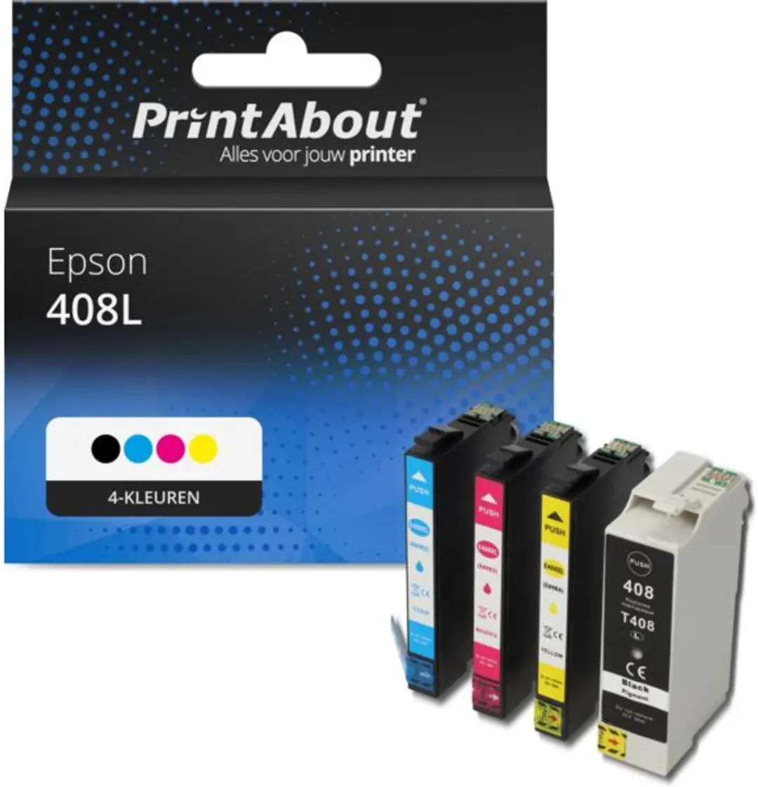 PrintAbout Inktcartridge 408L C13T09K41/42/43/44010 4-Kleuren Multipack