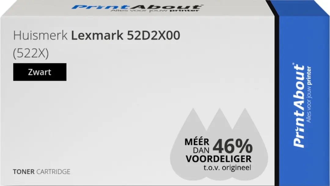 PrintAbout Lexmark 52D2X00-PA Toner Zwart - 47.500 pagina's