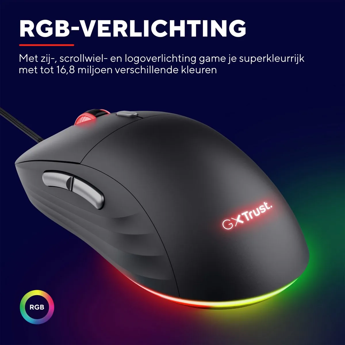 Trust GXT 925 Redex II Gaming Muis - 10.000 DPI - Zwart