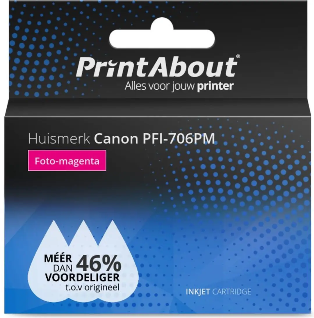 PrintAbout PFI-706PM Inktcartridge - Foto-magenta - 700ml - XL