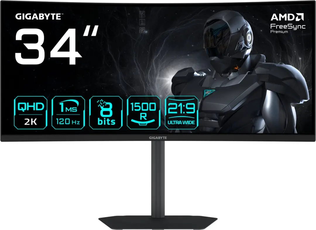 Gigabyte GS34WQCA Monitor 34" Wide Quad HD