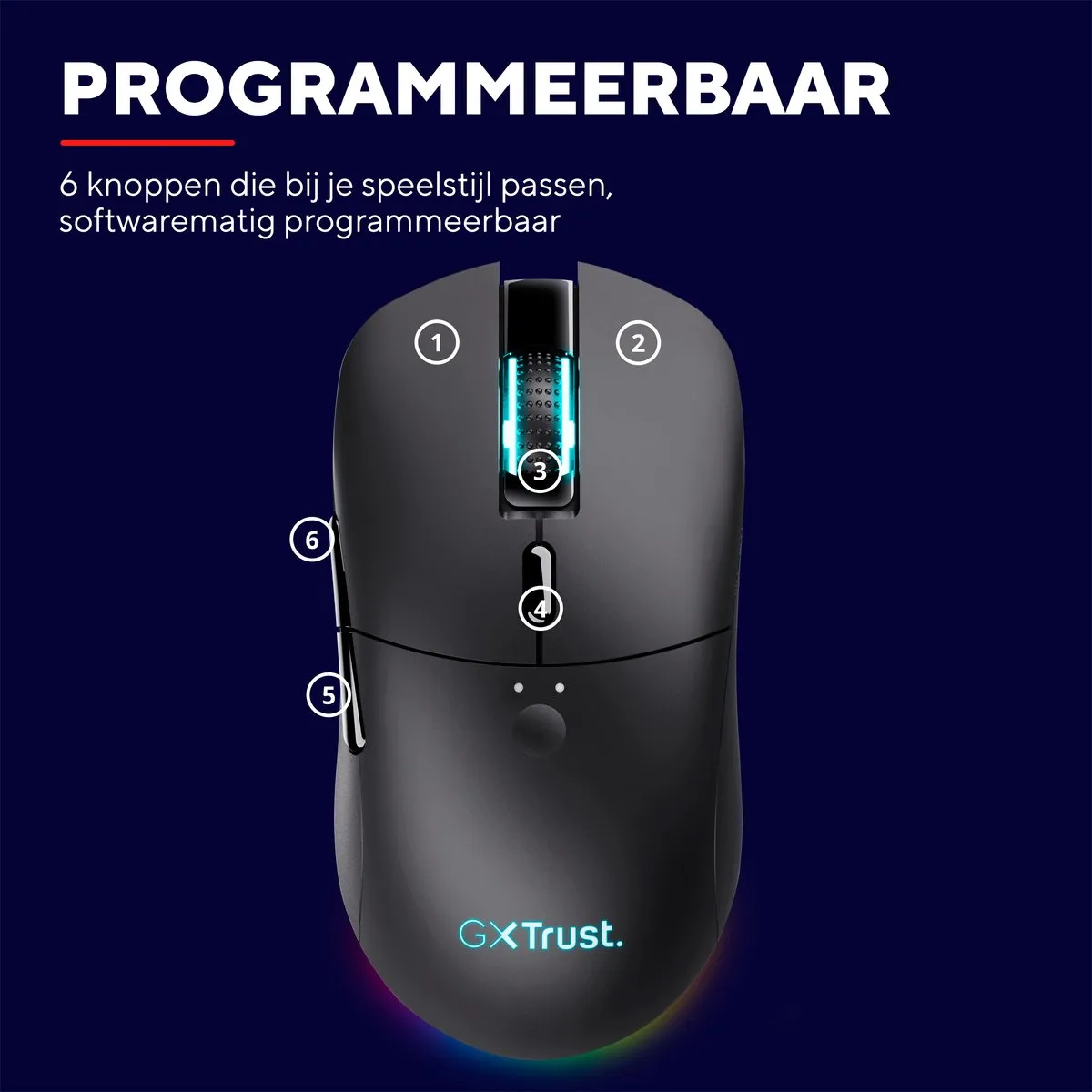 Trust GXT 980 Redex Draadloze Muis - Zwart