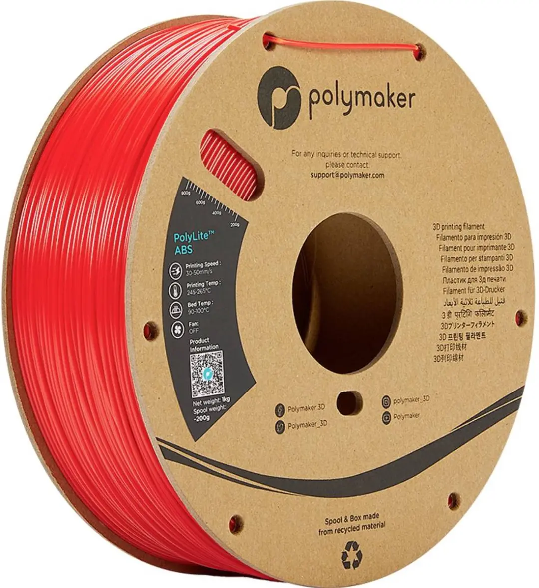 Polymaker PolyLite ABS Filament 2.85mm