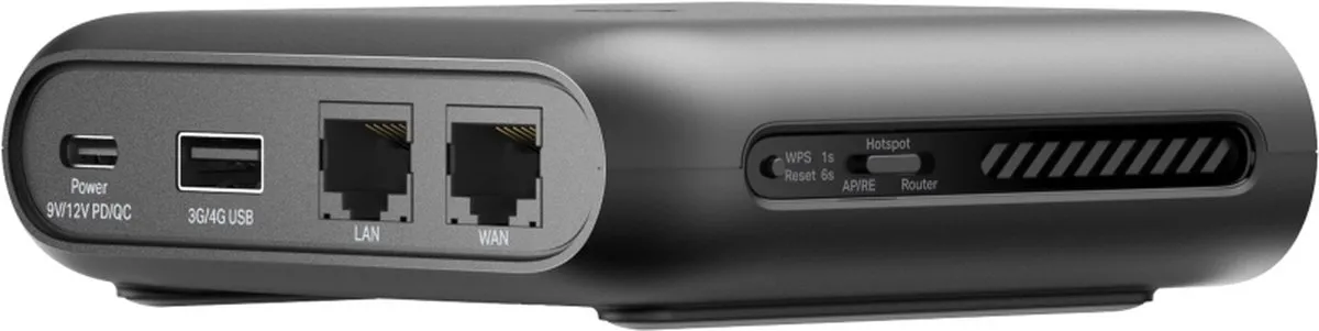 TP-Link TL-WR1502X Reisrouter - Dual Band WiFi 6 - 1500 Mbps - Zwart