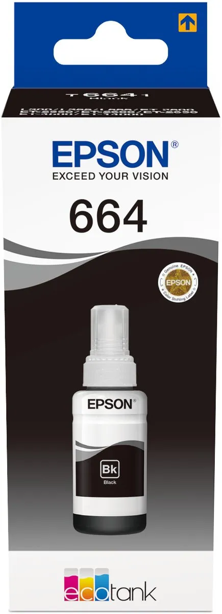 Epson T6641 EcoTank Zwart Inktfles 70ml