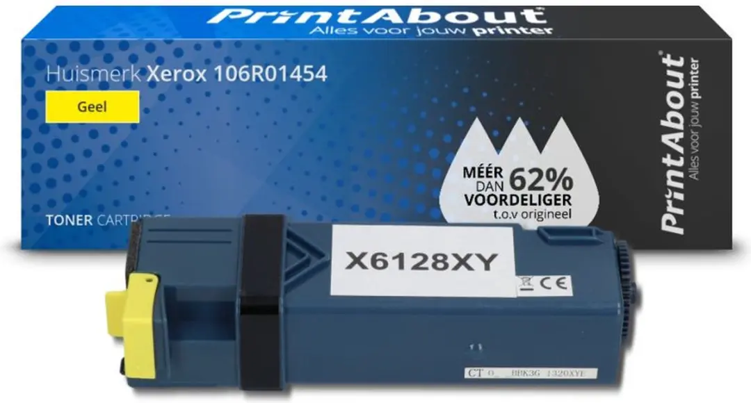PrintAbout Huismerk 106R01454-PA Toner - Geel