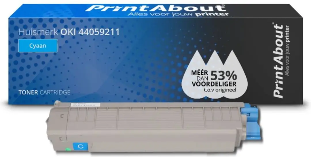 PrintAbout OKI 44059211 Toner Cyaan - 11.000 pagina's