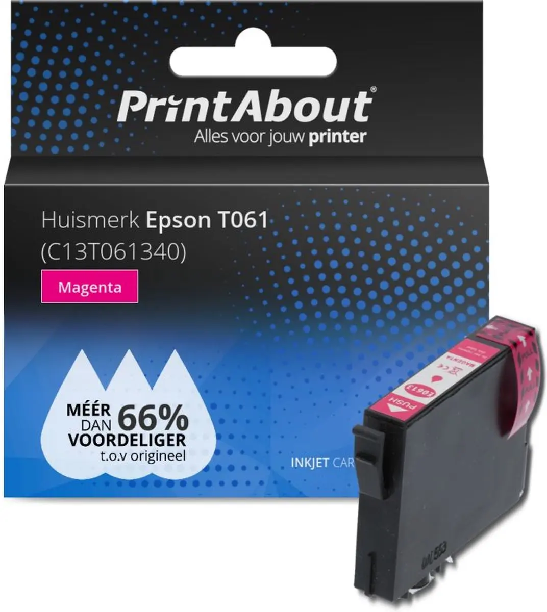 PrintAbout Inktcartridge T061 Magenta C13T061340 - 15.5ml - Epson