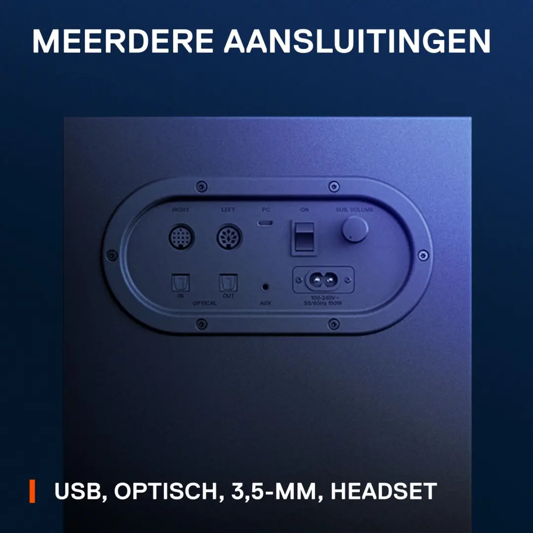 SteelSeries Arena 7 61543 Multimedia Speakers - 200W - 5-delig - Zwart - afbeelding 6 van 6