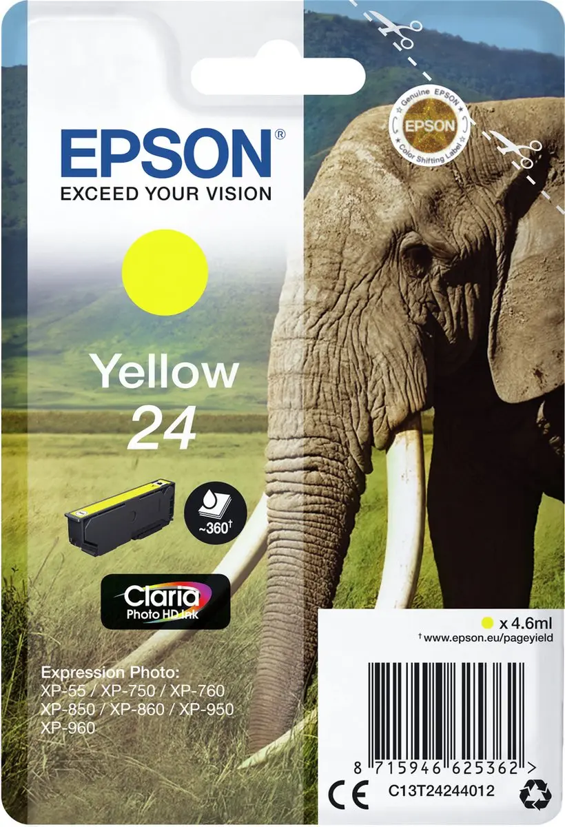 Epson C13T24244010 Inktcartridge Geel - 4.6ml