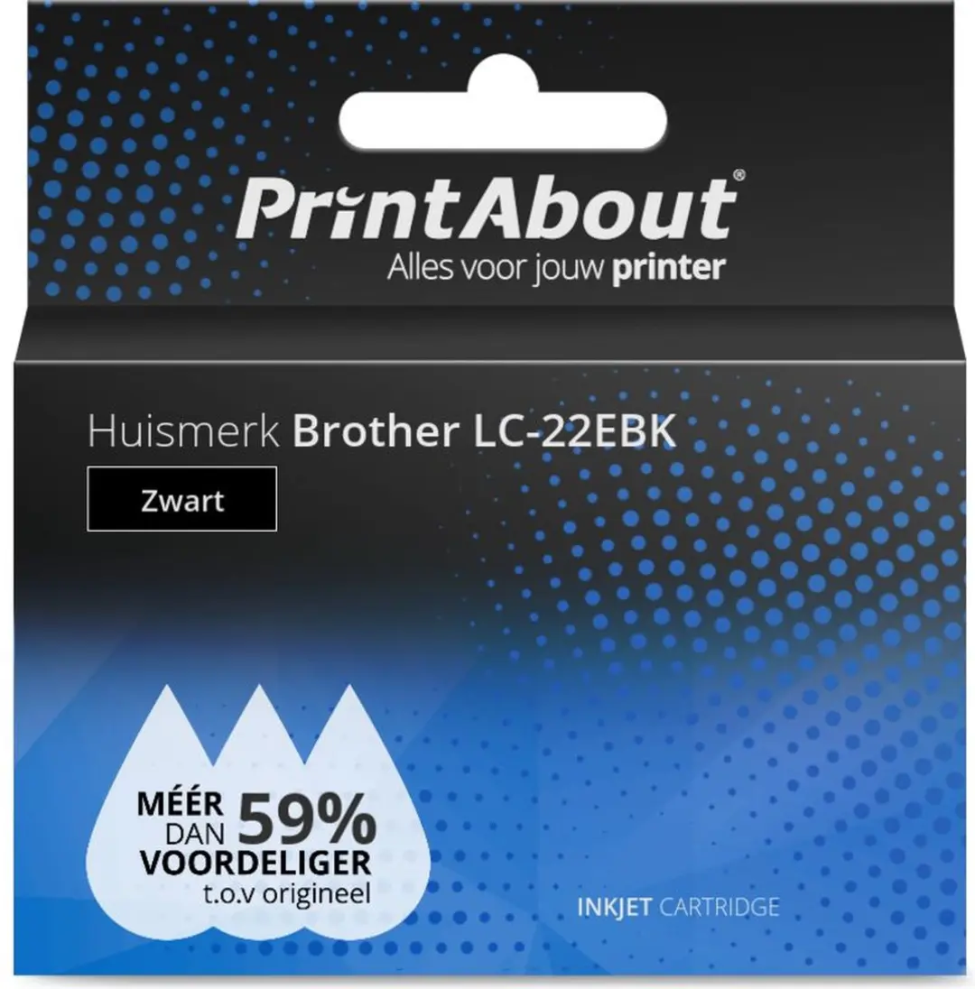 PrintAbout LC-22EBK Inktcartridge Zwart - 2800 pagina's