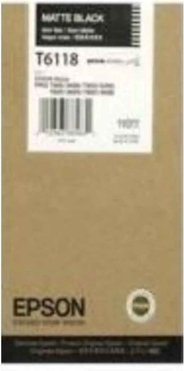 Epson T611800 Inktcartridge Foto Mat Zwart
