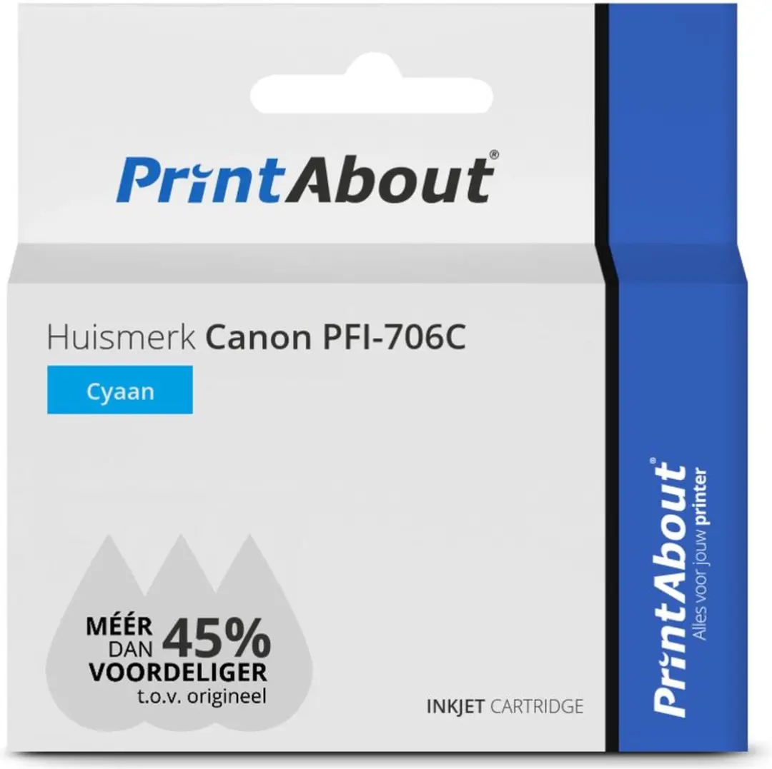 PrintAbout PFI-706C Inktcartridge Cyaan - 700ml